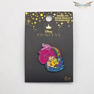 Loungefly Disney The Little Mermaid Princess Ariel & Flounder Rainbow Enamel Pin